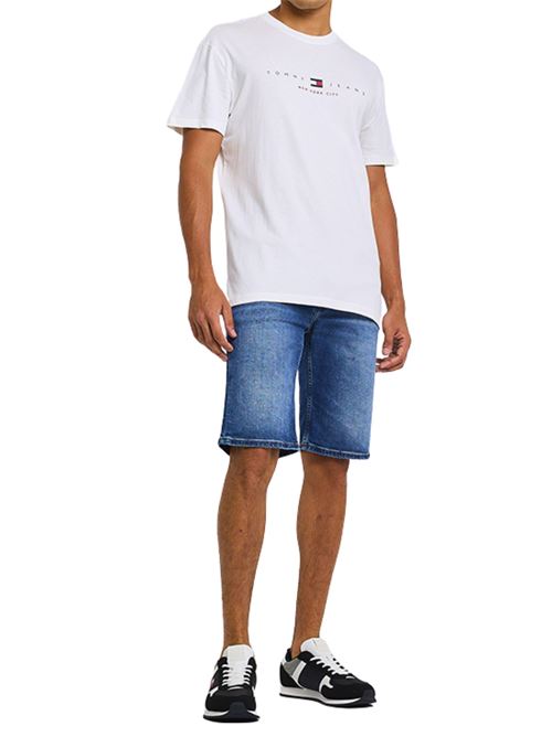 T-shirt bianca in cotone Tommy Jeans | DM0DM21911YBL